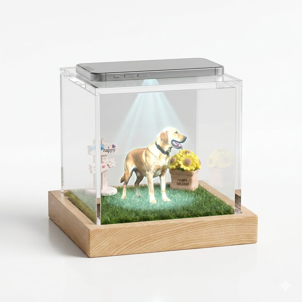 Smart 3D Hologram Pet Memorial Box